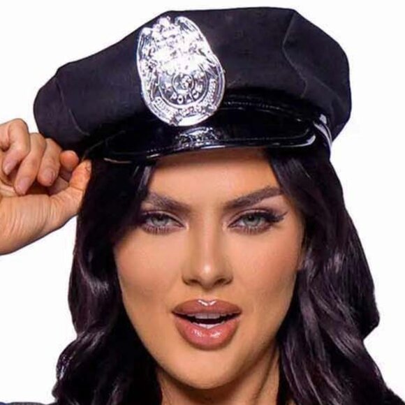 Hottie Cop Costume 3x/4x Women Plus Size Blue Halloween Roleplay Cosplay Uniform - Picture 11 of 11